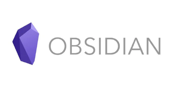 Image featuring the Obsidian logo and markup on a white background.